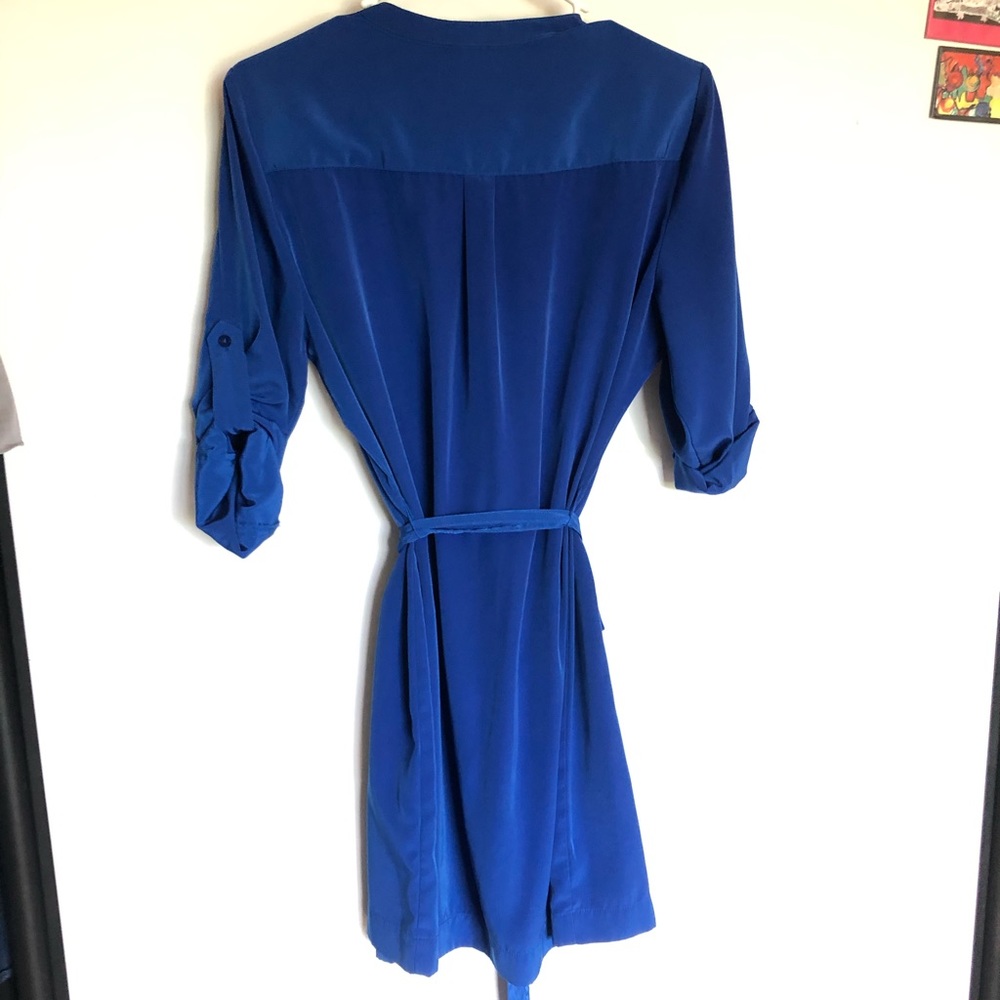 Express SMALL gorgoeus blue work dress